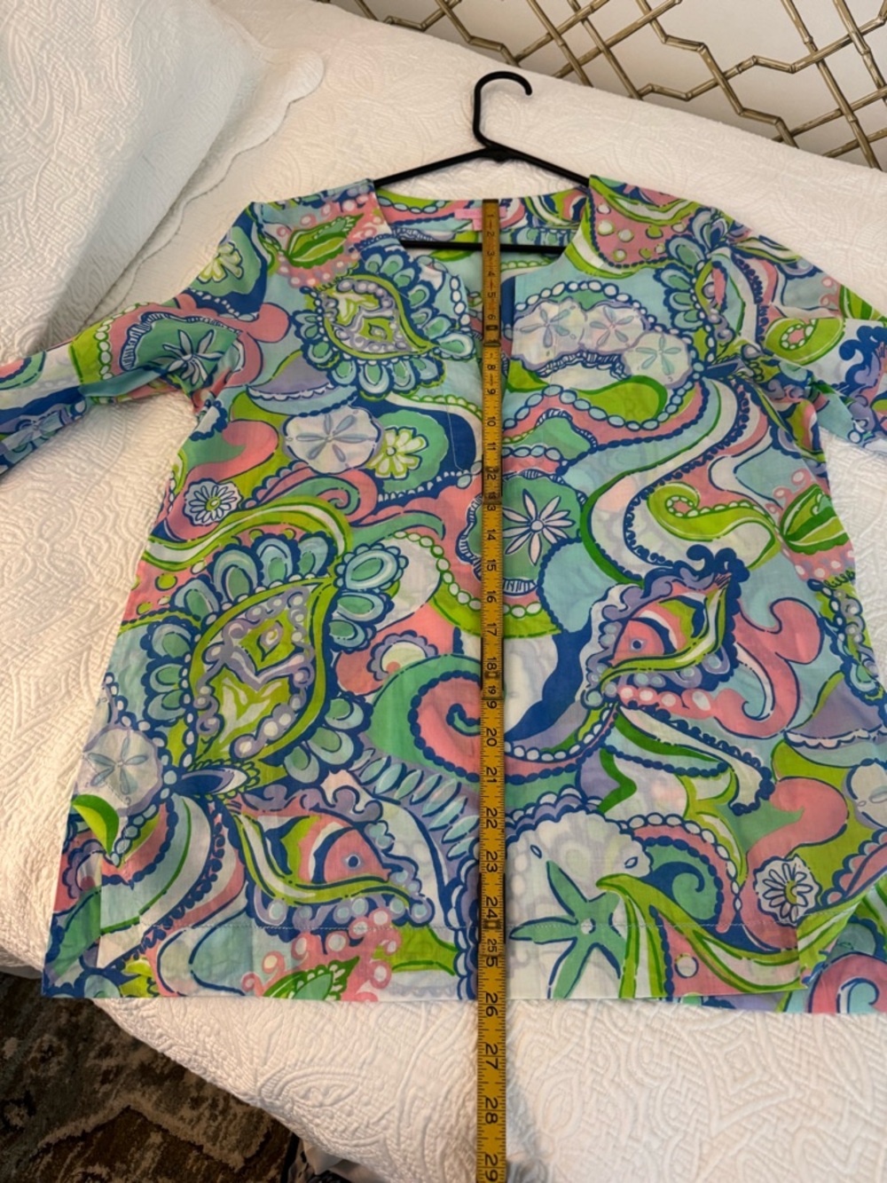 Lilly Pulitzer Multicolor Paisley V-Neck Tunic - Picture 4 of 6
